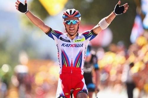 Joaquim "Purito" bateu Froome nos metros finais da 3ª etapa do Tour de France 2015 / Foto: Getty Images