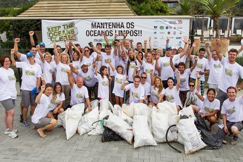 Itajaí quer manter os oceanos limpos / Foto: Ian Roman / Volvo Ocean Race 