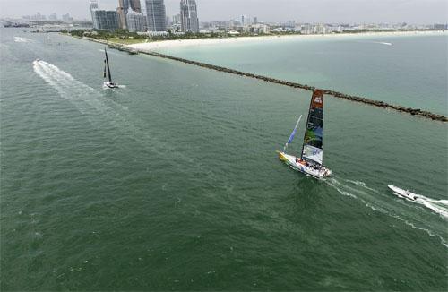 Entrada da Baía de Miami / Foto: Paul Todd/Volvo Ocean Race