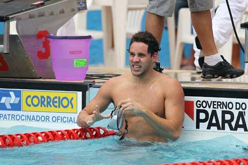 Thiago Pereira conquistou na noite de quinta-feira, dia 15 de Março, sua primeira medalha de ouro no Campeonato Sul-Americano de natação / Foto: Satiro Sodré/AGIF