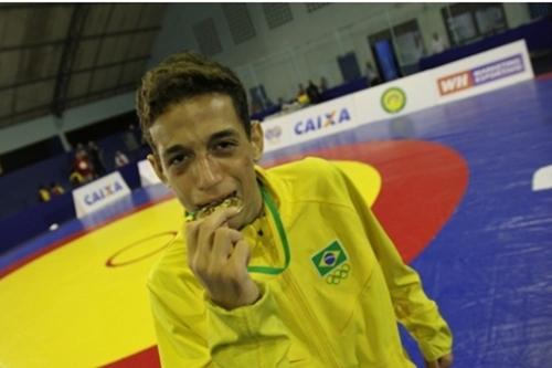 Calebe Correia, da categoria 50 kg da luta greco-romana, será representante do Brasil nos Jogos Olímpicos da Juventude de Nanquim, em agosto / Foto: Rodolfo Vilela / ME