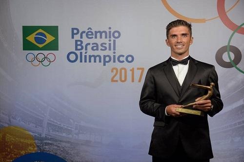 Carioca recebeu premiação do Prêmio Brasil Olímpico, do COB / Foto: Alexandre Loureiro/COB