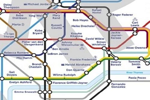 Marta, Kobe Bryant e Rafael Nadal são estações próximas no metrô de Londres / Foto: Divulgação