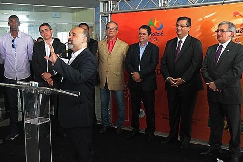 Ministro do Esporte George Hilton fala na inauguração da pista de Atletismo na UFMA / Foto: Paulino Menezes / ME