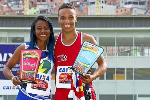 Caio Henrique da Silva e Mirieli Estali foram eleitos os melhores da competição / Foto: Wagner Carmo/CBAt
