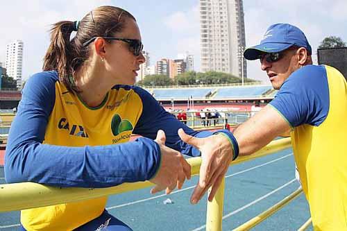 Fabiana e Elson Miranda /  Foto: Wagner Carmo/CBAt