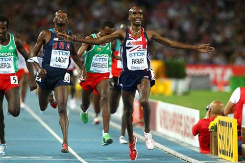  Mohamed Farah celebra vitória de 5000m na final masculina / Foto: Getty Images