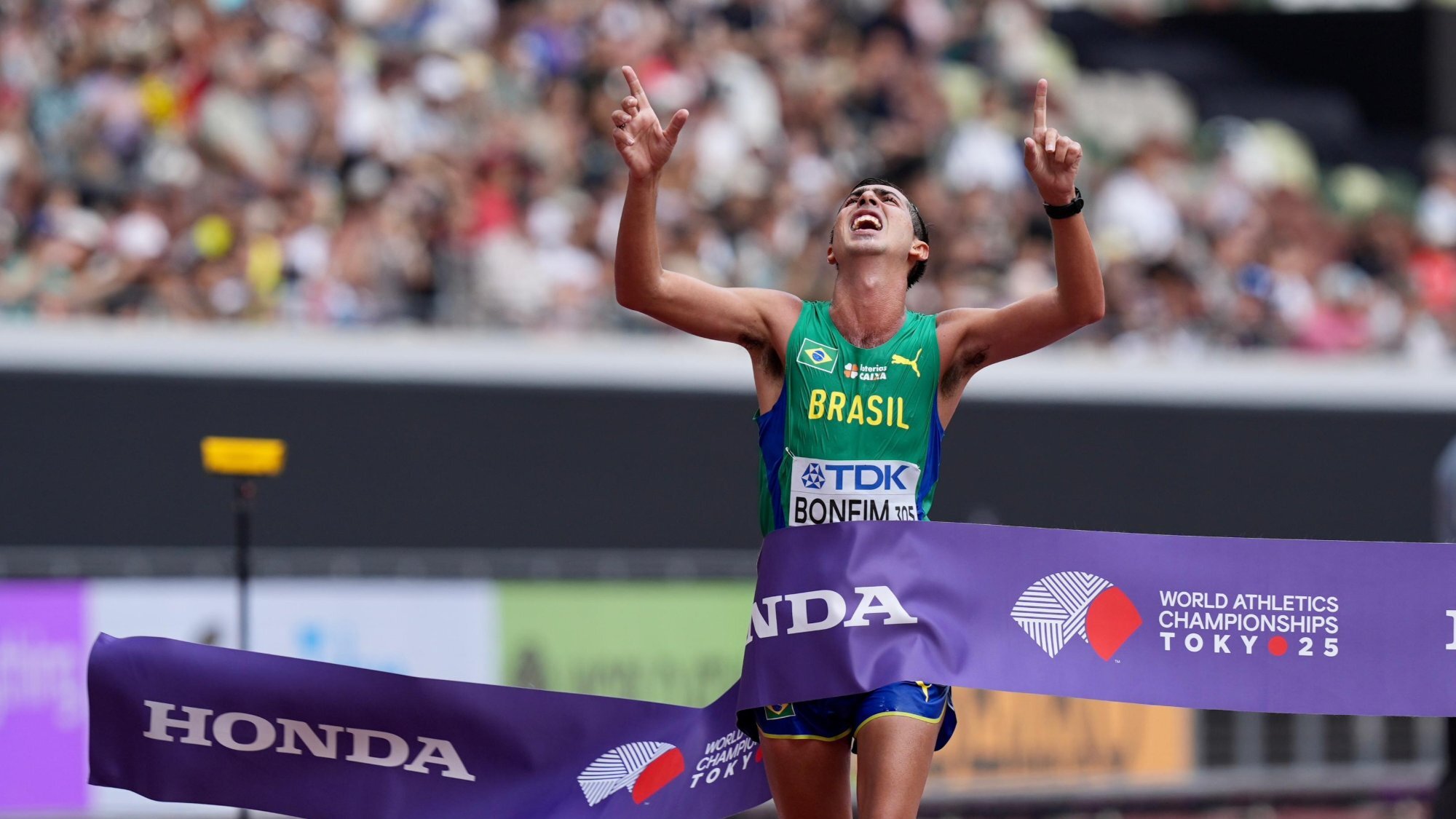 Brasil, com duas medalhas de Caio Bonfim, faz o seu melhor Mundial  / Foto:  Fernanda Paradizo/CBAt