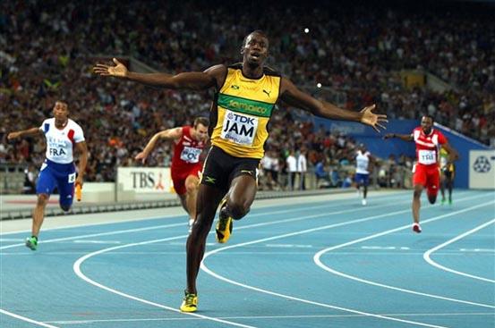 Depois de duas semanas da desclassificação do Mundial de Daegu, Usain Bolt conquistou a medalha de ouro nos 100 metros rasos, durante o Meeting de Zagreb, na Croácia / Foto: Getty Images / Iaaf 