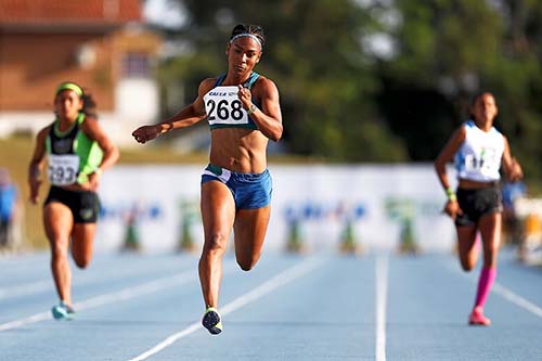 Lorraine Martins, ouro nos 100 m  / Foto: Wagner Carmo/CBAt