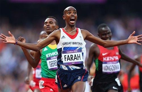O britânico Mo Farah, campeão olímpico dos 5.000 e 10.000 metros em Londres, foi eleito na sexta-feira, dia 05 de Outubro, o atleta europeu do ano pelo segundo ano consecutivo / Foto: Londres 2012 