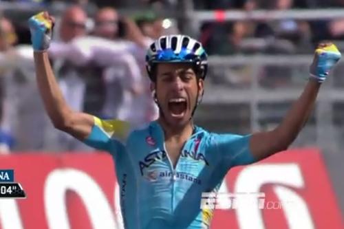 Fabio Aru: grande campeão da 15ª etapa do Giro D'Itália / Foto: Reprodução / ESPN