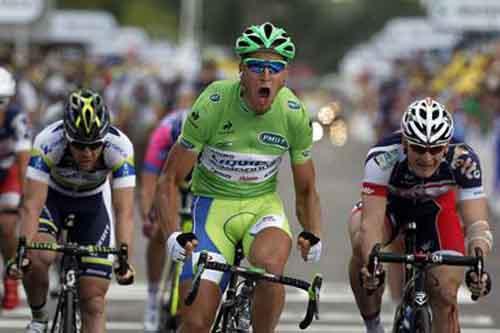 O ciclista Peter Sagan (Liquigas) venceu pela terceira vez seguida no Tour de France 2012 / Foto: Divulgação - Tour de France