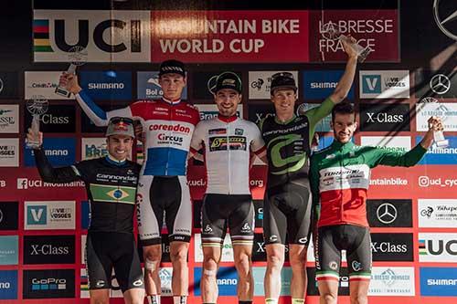 Quarto colocado na classificação geral, Avancini recebe prêmio e compõe o Top 5 da temporada 2018 da Copa do Mundo de Mountain Bike XCO  / Foto: Bartek Wolinski/Red Bull Content Pool