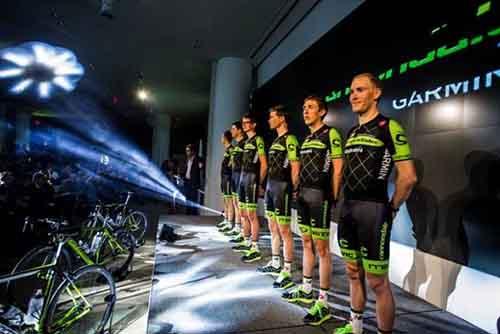 A equipe Cannondale-Garmin Pro Cycling foi apresentada em New York / Foto: Divulgação