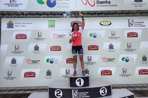 Cecília Lance foi a vencedora na categoria infanto-juvenil feminina / Foto: Federação Paulista de Ciclismo