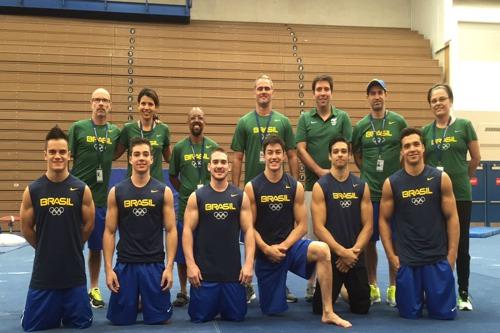 Seleção de Ginástica Artística Masculina durante aclimatação nos Estados Unidos / Foto: Divulgação