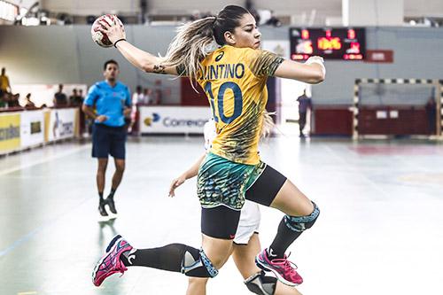 Jessica Quintino fez quatro gols para o Brasil / Foto: Wander Roberto/Photo&Grafia 