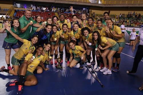 Seleção Júnior Feminina conquista o título do Pan-Americano / Foto: Randes Nunes/CBHb