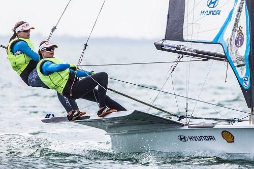 Devido ao número insuficiente de adversárias na classe 49erFX, campeãs olímpicas competirão com os atletas do naipe masculino na Copa Brasil / Foto: Jesus Renedo/Sailing Energy Devido ao número insuficiente de adversárias na classe 49erFX, campeãs olímpicas competirão com os atletas do naipe masculino na Copa Brasil / Foto: Jesus Renedo/Sailing Energy