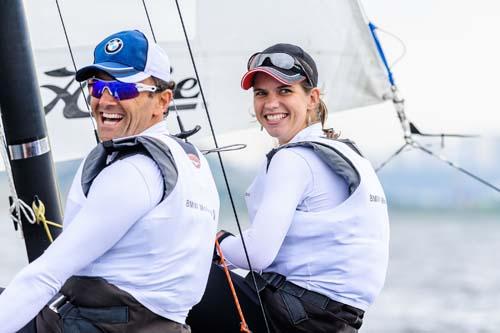 Marcos Ferrari e Priscila Rawlish em campanha olímpica / Foto: Fábio Cerati