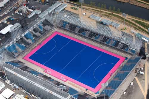 A Arena Riverbank tem dois campos, um com arquibancadas, e um para uso como uma área de aquecimento / Foto: Londres 2012 