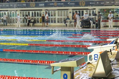 Piscina do Fluminense foi palco da quebra do recorde sul-americano no revezamento 4x200 m feminino / Foto: Esporte Alternativo Piscina do Fluminense foi palco da quebra do recorde sul-americano no revezamento 4x200 m feminino / Foto: Esporte Alternativo