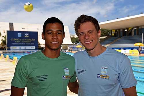 Matheus Santana e Cesar Cielo / Foto: Satiro Sodré / AGIF