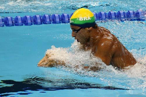 Felipe Lima venceu a disputa dos 100m peito / Foto: Satiro Sodré / Agif 