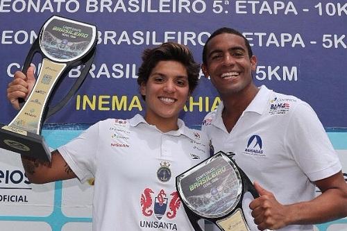 Ana Marcela e Allan do Carmo vencem etapa dos 10km do Campeonato Brasileiro de Maratonas Aquáticas / Foto: CBDA/Divulgação