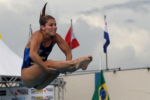 Juliana (288,30), do Fluminense, vencedora do trampolim de 3 metros no último dia de provas no Rio de Janeiro, falou da expectativa da confirmação da vaga para sua quarta Olimpíada / Foto: Satiro Sodré / Divulgação CBDA