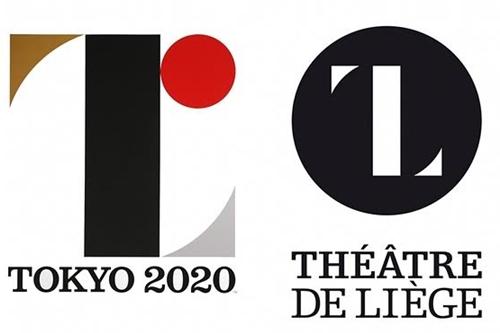 Logo de Tóquio 2020 comparado ao do Teatro de Liège / Foto: Getty Images / Guardian composite / The Guardian