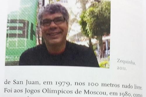 Zequinha Santos, no livro sobre atletas olímpicos / Foto: Reprodução