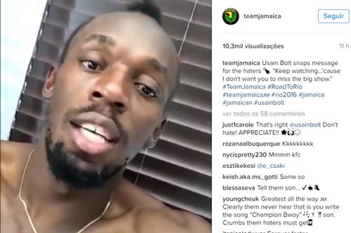 Usain Bolt nas redes sociais / Foto: Reprodução / Instagram