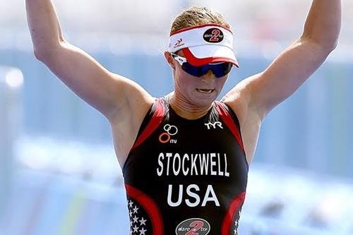 Paratleta americana Melissa Stockwell durante evento-teste do triathlon no Rio / Foto: Getty Images