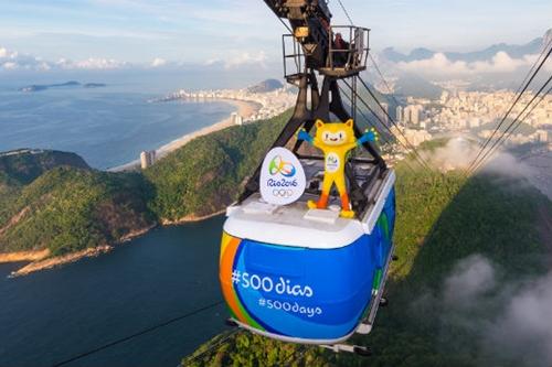 Foto oficial dos 500 dias é divulgada com mascote Vinícius / Foto: Alex Ferro / Rio 2016