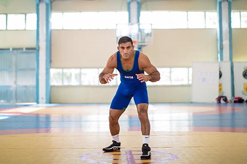 Adrian Jaoude é o primeiro brasileiro a entrar no tapete de lutas nos Jogos Mundiais Militares/Foto: Renato Sette/CBW