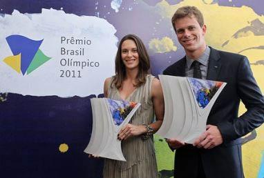 Cesar Cielo e Fabiana Murer são os melhores atletas de 2011 / Foto: Wander Roberto / COB