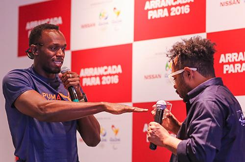 Marcelo Marrom e Usain Bolt / Foto: Divulgação