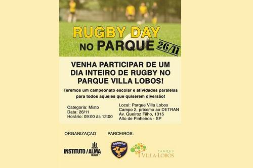 ONG une a diversão e a filosofia do esporte em parceria com Rio Branco Rugby Clube e Parque Villa-Lobos / Foto: Divulgação ONG une a diversão e a filosofia do esporte em parceria com Rio Branco Rugby Clube e Parque Villa-Lobos / Foto: Divulgação