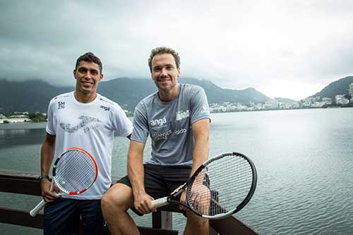 Thiago Monteiro e Bruno Soares na lagoa no Rio / Foto: Divulgação Peter Wrede