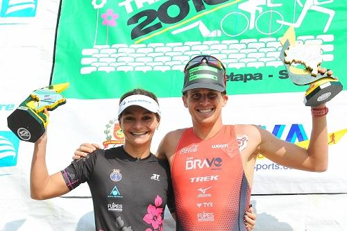 Marcus Fernandes e Fernanda Garcia vencem a 3ª etapa do Troféu Brasil de Triathlon / Foto: João Pires / Divulgação SantosPress