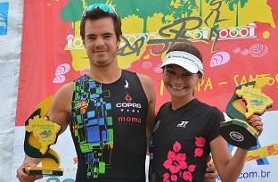 Fernando Toldi e Fernanda Garcia vencem a 1ª etapa do Troféu Brasil de Triathlon  / Foto João Pires / Divulgação SantosPress