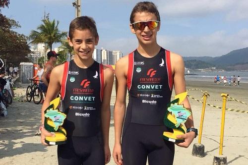 José Luiz Vieira Felicio, de 14 anos e João Vieira Felicio, de 12, competem na modalidade Short e sonham em fazer do esporte profissão / Foto: Arquivo pessoal