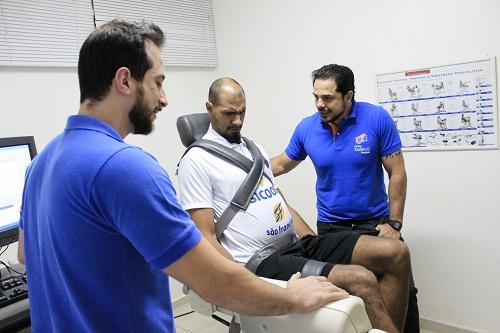 Testes físicos são realizados nesta segunda-feira, 3, na Clínica Collucci com os jogadores / Foto: Alisson Santos/WA Comunicação