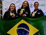 Lais Rossa e Pedro Louzada brilham com ouros em dia de nove medalhas do Brasil