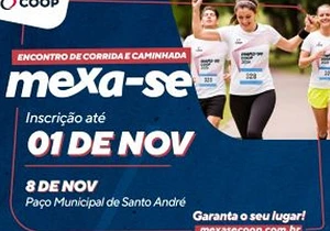 Encontro de Corrida e Caminhada Mexa-se reunirá 3 mil em Santo André