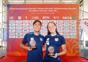 Cibelle Jungblut e Lucas Alba conquistam ouro nos 3 km do Brasileiro de Águas Abertas