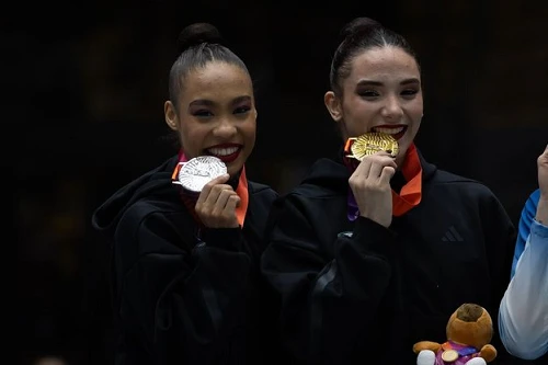 Brasil brilha na ginástica rítmica com dois ouros e uma prata